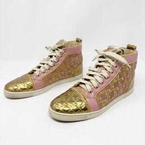 Christian Louboutin Bip Bip High Top Sneakers Shoes Size 41.5